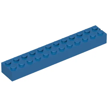 Brick 2 x 12 without Bottom Tubes, 1 End Slot