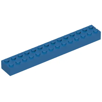 Brick 2 x 14 without Bottom Tubes, 1 End Slot