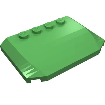 Brick Wedged, Curved Triple 4 x 6 x 2/3 with 4 Studs