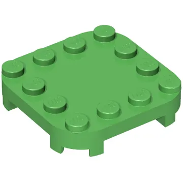 Plate Round Corners 4 x 4 x 2/3 Circle with Reduced Knobs