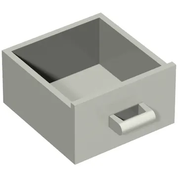 Cupboard 4 x 4 x 4 Drawer, Open Handle