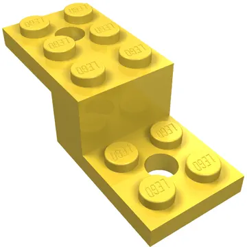 Bracket 5 x 2 x 1 1/3 with Holes, Pin Bottom