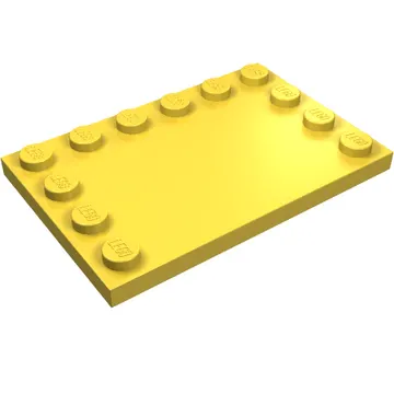 Plate Special 4 x 6 with Studs on 3 Edges