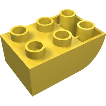 Duplo Brick 2 x 3 with Curved Bottom