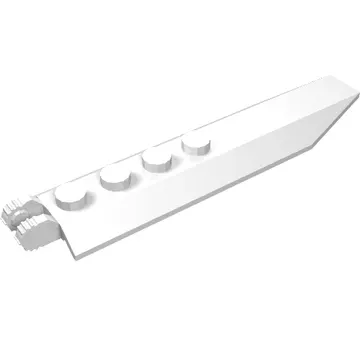 Hinge Plate 1 x 8 Locking with Angled Side Extensions, Squared Plate Underside, 7 Teeth