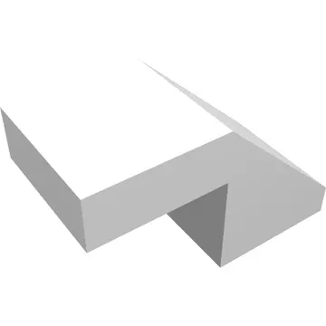 Brick Sloped 45° 2 x 1 with 2/3 Inverted Cutout and no stud