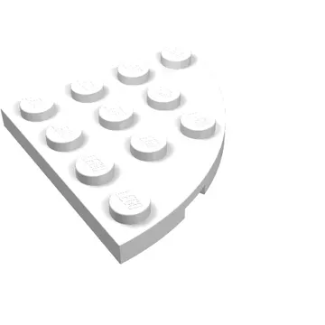 Plate Round Corner 4 x 4