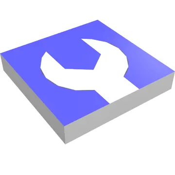 Tile 2 x 2 with Tool Wrench Print