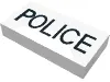 Tile 1 x 2 with 'POLICE' Print