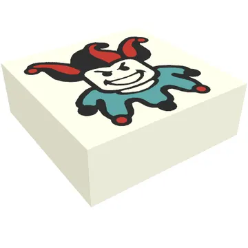 Tile 1 x 1 with Joker print