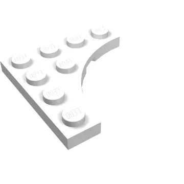Plate Special 4 x 4 with 3 x 3 Quarter Round Cutout