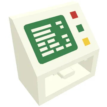 Brick Sloped Inverted 45° 2 x 2 with Computer Screen and Right Side Buttons Print