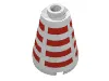 Cone 2 x 2 x 2, Blocked Open Stud and Horizontal Red Stripes Print