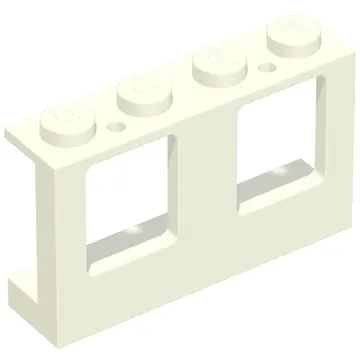 Window 1 x 4 x 2 Plane, Solid Studs