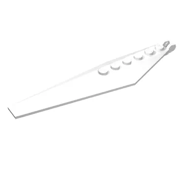Hinge Plate 1 x 12 Locking with Angled Side Extensions and Tapered Ends, 7 Teeth