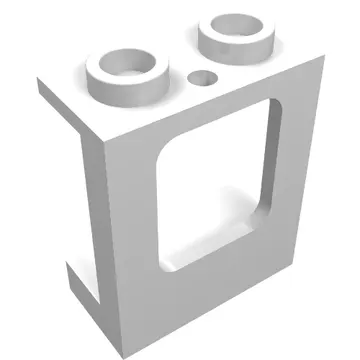 Window 1 x 2 x 2 Plane, Hollow Studs, Single Hole Top and Bottom for Glass