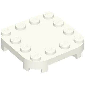 Plate Round Corners 4 x 4 x 2/3 Circle with Reduced Knobs
