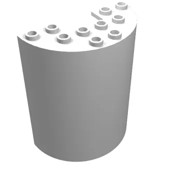 Cylinder Half 3 x 6 x 6 with 1 x 2 Cutout
