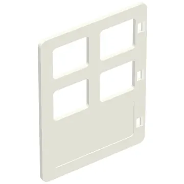 Duplo Door 1 x 4 x 4 with Four Equal Panes