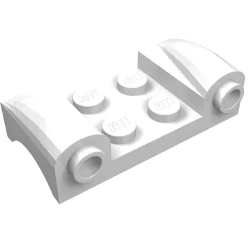 Vehicle Body, Wheel Arch / Mudguard 2 x 4 with Headlights and Curved Fenders