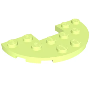 Plate Round Half 3 x 6 with 1 x 2 Cutout