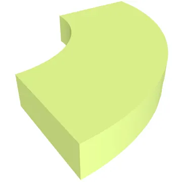 Tile 2 x 2 Curved, Macaroni