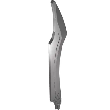 Large Figure Weapon Blade, Curved Tip with Axle