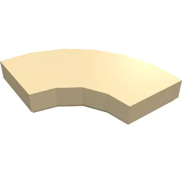 Tile 2 x 2 Curved, Macaroni