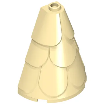 Tower Roof 2 x 4 x 4 Half Cone Shaped with Roof Tiles