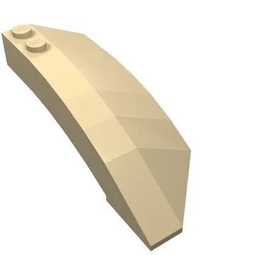 Brick Wedged, Curved 8 x 3 x 2 Open Left