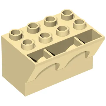 Duplo Brick 4 x 3 x 3 Wry Inverted
