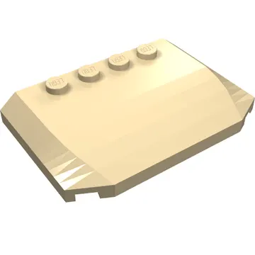 Brick Wedged, Curved Triple 4 x 6 x 2/3 with 4 Studs