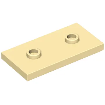 Plate Special 2 x 4 with Groove and Two Center Studs (Jumper)