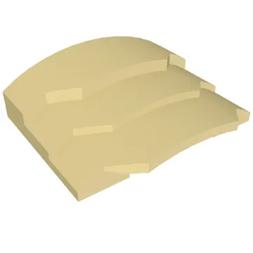 Brick Curved 4 x 3 with 3 Layers, 1 x 3 Cutout on Underside