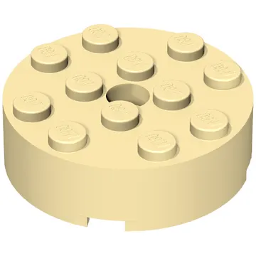 Brick Round 4 x 4 Centre Hole