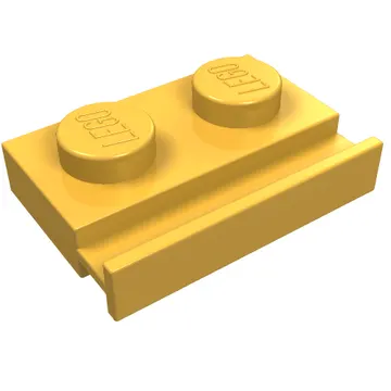 Plate Special 1 x 2 with Door Rail
