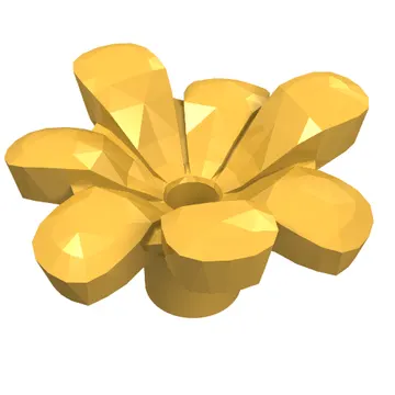 Plant, Flower, Minifig Accessory with 7 Thick Petals and Pin