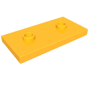 Plate Special 2 x 4 with Groove and Two Center Studs (Jumper)