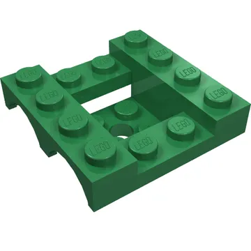 Vehicle Base 4 x 4 x 1 1/3 with Wheel Arches, 2 x 2 Recessed Center and Hole