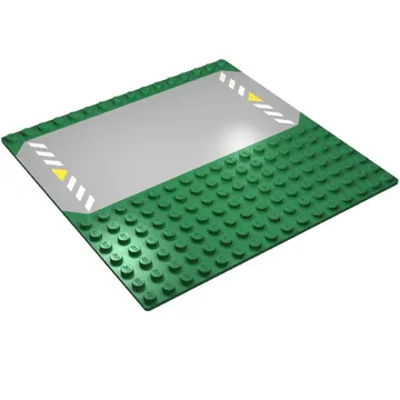 Baseplate 16 x 16 Road / Driveway with Yellow Triangle Print