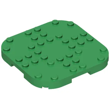 Plate Round Corners 8 x 8 x 2/3 Circle with Reduced Knobs