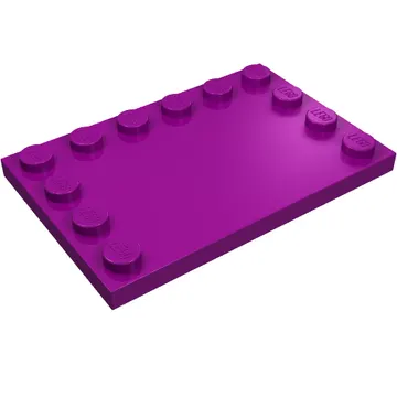 Plate Special 4 x 6 with Studs on 3 Edges
