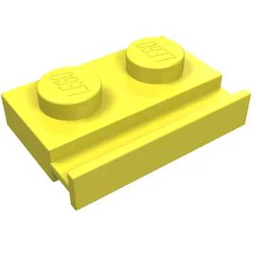 Plate Special 1 x 2 with Door Rail