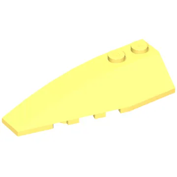 Brick Wedged, Curved 6 x 2 Left, Inner Ridges