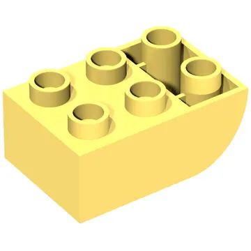 Duplo Brick 2 x 3 with Curved Bottom