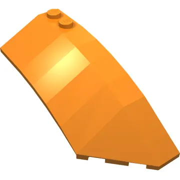Brick Wedged, Curved 8 x 3 x 2 Open Right