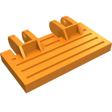 Hinge Train Gate 2 x 4 Locking Dual 2 Fingers with Rear Reinforcements, 9 Teeth