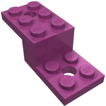 Bracket 5 x 2 x 1 1/3 with Holes, Pin Bottom
