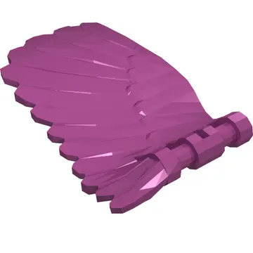 Creature Body Part, Wing 4 x 7 Right with Feathers and Handles for Clips