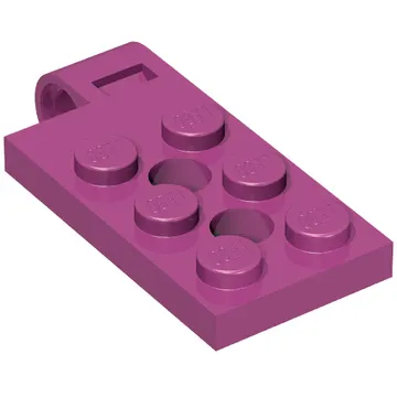 Hinge Plate 2 x 4 with Pin Hole with 2 Holes - Top